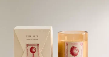 Zara Cuir noir scented candle 130g 2