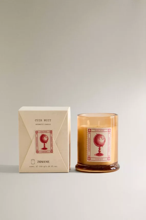 Zara Cuir noir scented candle 130g - Image 2