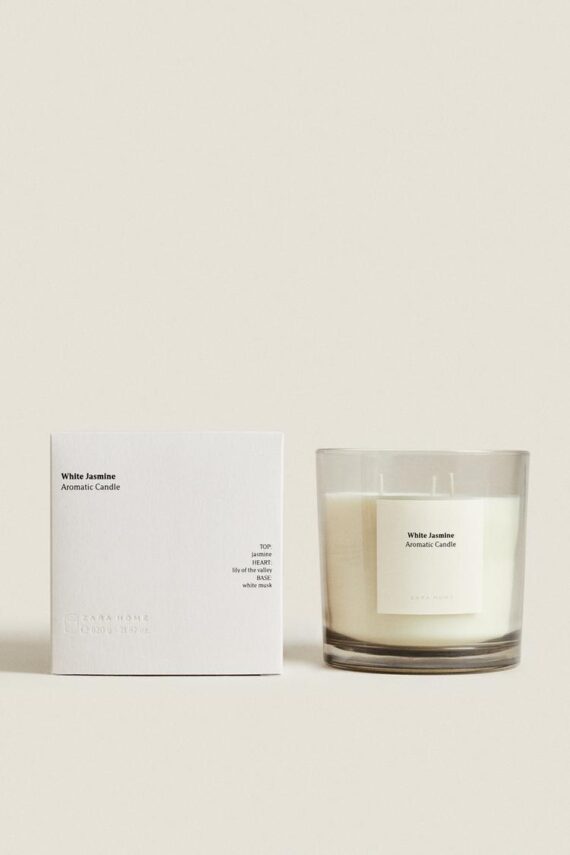 Zara white jasmine Scented candle 620g - Image 2