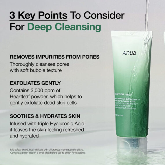 Anua Heartleaf Quercetinol Pore Deep Cleansing Foam - Image 3
