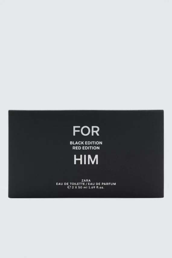 ZARA FOR HIM + FOR HIM RED EDITION EDP 2 X 50 ML - Image 2